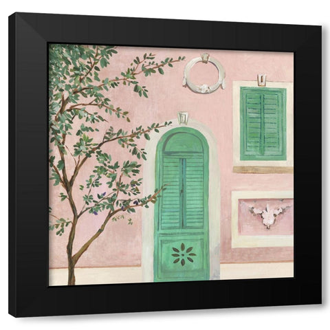 Arch Green Window  Black Modern Wood Framed Art Print by Wilson, Aimee