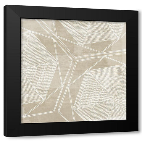 Woven Linen I  Black Modern Wood Framed Art Print with Double Matting by Wilson, Aimee