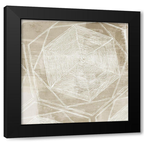 Woven Linen II Black Modern Wood Framed Art Print with Double Matting by Wilson, Aimee