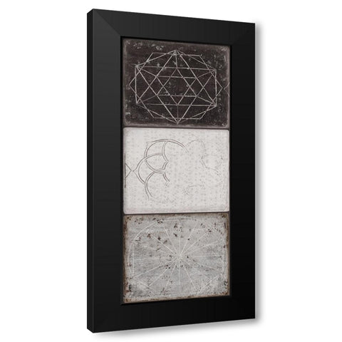 Black Tiles I Black Modern Wood Framed Art Print by Wilson, Aimee