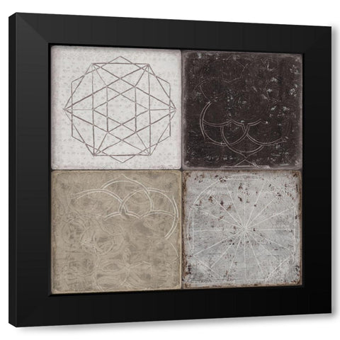 Black Tiles II Black Modern Wood Framed Art Print by Wilson, Aimee