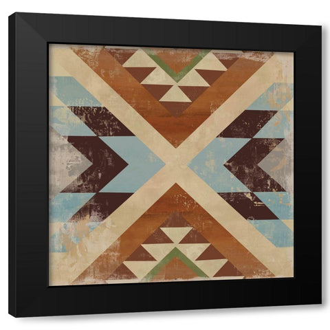 Navajo Tile I  Black Modern Wood Framed Art Print with Double Matting by Wilson, Aimee