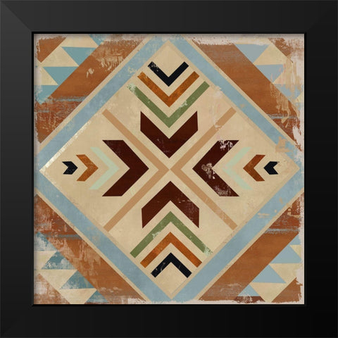 Navajo Tile II  Black Modern Wood Framed Art Print by Wilson, Aimee