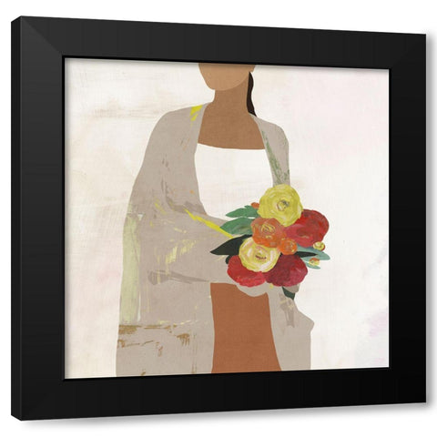Flowers for You II Black Modern Wood Framed Art Print with Double Matting by Wilson, Aimee