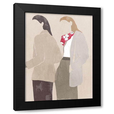 Woman in Scarf I  Black Modern Wood Framed Art Print with Double Matting by Wilson, Aimee