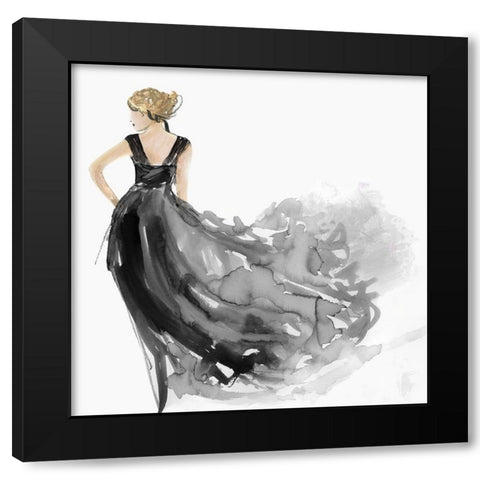 Woman in Black Dress I  Black Modern Wood Framed Art Print by Wilson, Aimee