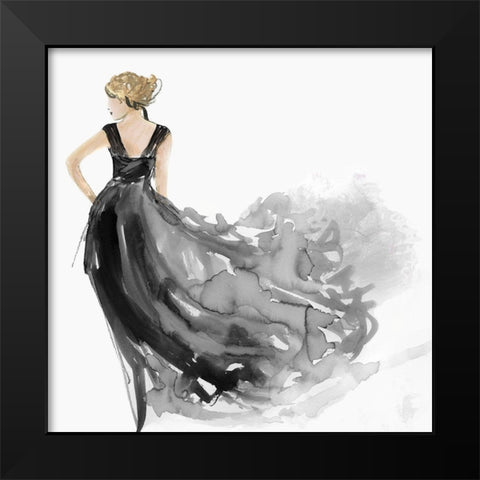 Woman in Black Dress I  Black Modern Wood Framed Art Print by Wilson, Aimee