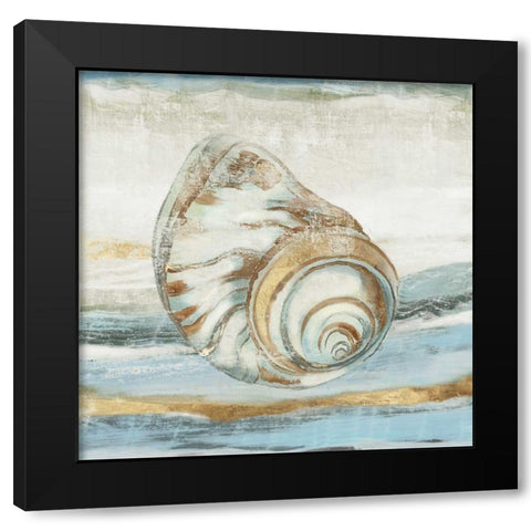 Pacific Touch II Black Modern Wood Framed Art Print with Double Matting by Wilson, Aimee