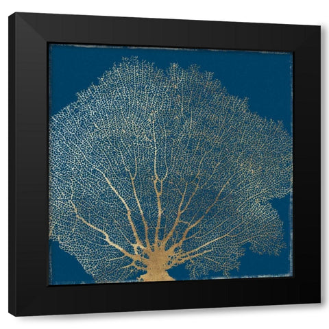 Gold Coral II Black Modern Wood Framed Art Print by Wilson, Aimee