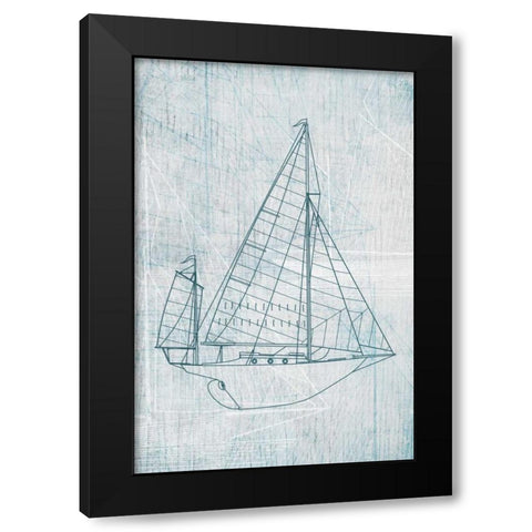 Danielas Sailboat I Black Modern Wood Framed Art Print with Double Matting by Wilson, Aimee