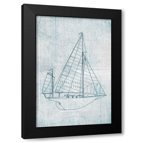 Danielas Sailboat I Black Modern Wood Framed Art Print by Wilson, Aimee