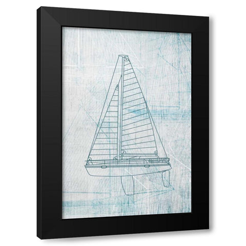 Danielas Sailboat II Black Modern Wood Framed Art Print with Double Matting by Wilson, Aimee