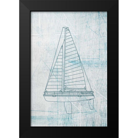 Danielas Sailboat II Black Modern Wood Framed Art Print by Wilson, Aimee