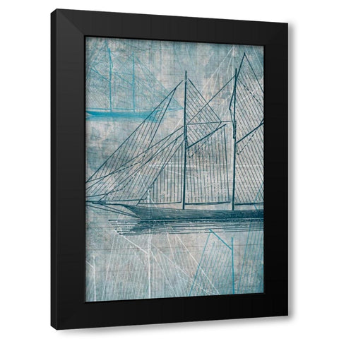 Danielas Sailboat III Black Modern Wood Framed Art Print with Double Matting by Wilson, Aimee