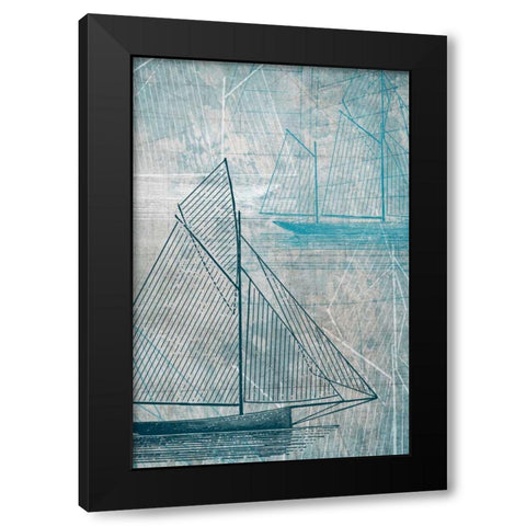 Danielas Sailboat IV Black Modern Wood Framed Art Print with Double Matting by Wilson, Aimee