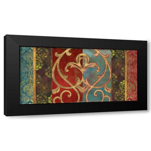 Embroidered Black Modern Wood Framed Art Print with Double Matting by Wilson, Aimee