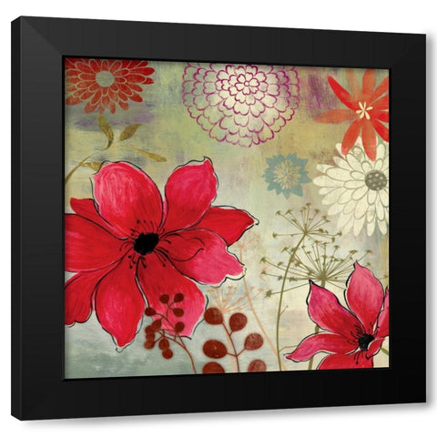 In the Garden I Black Modern Wood Framed Art Print with Double Matting by Wilson, Aimee