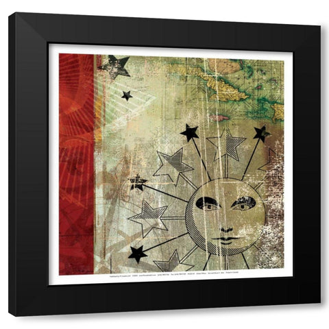 Sun and Moon II - Mini Black Modern Wood Framed Art Print with Double Matting by Wilson, Aimee