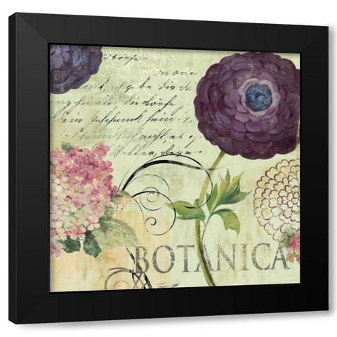 Botanica Black Modern Wood Framed Art Print with Double Matting by Wilson, Aimee