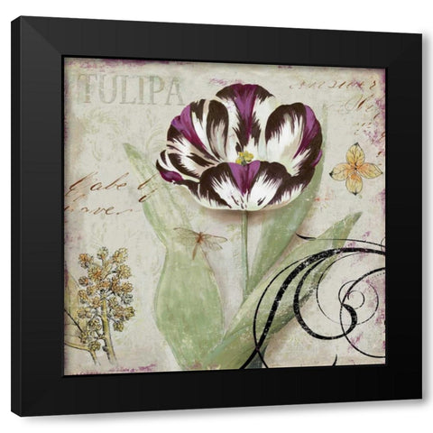 Tulipa II Black Modern Wood Framed Art Print by Wilson, Aimee