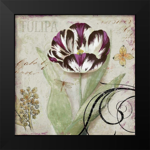 Tulipa II Black Modern Wood Framed Art Print by Wilson, Aimee