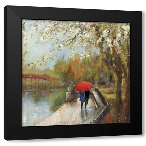 A Walk in the Park Black Modern Wood Framed Art Print with Double Matting by Wilson, Aimee