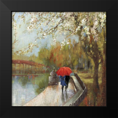 A Walk in the Park Black Modern Wood Framed Art Print by Wilson, Aimee