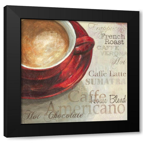 Latte - Mini Black Modern Wood Framed Art Print with Double Matting by Wilson, Aimee