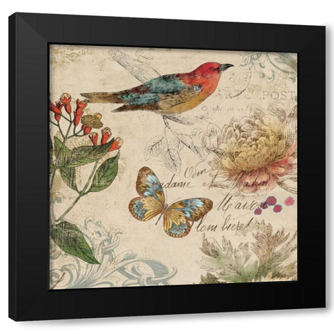 Natures Rhapsody II Black Modern Wood Framed Art Print with Double Matting by Wilson, Aimee