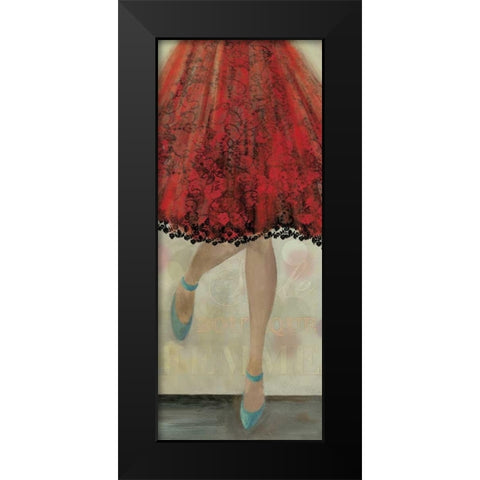 Lets Dance II Black Modern Wood Framed Art Print by Wilson, Aimee