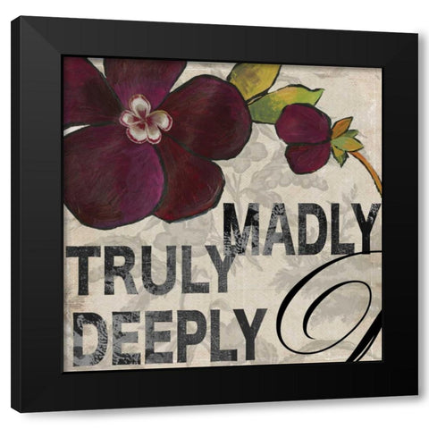 Madly - Mini Black Modern Wood Framed Art Print with Double Matting by Wilson, Aimee
