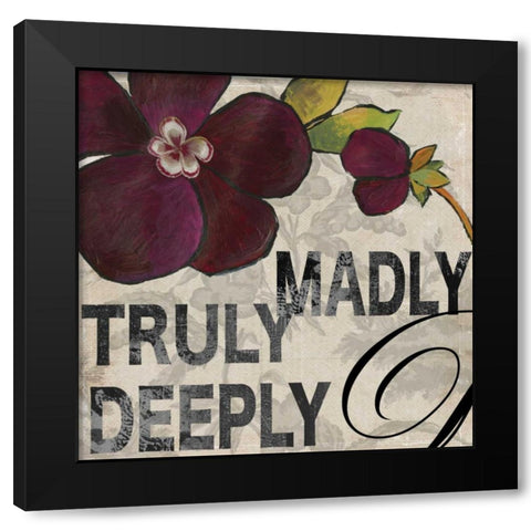 Madly - Mini Black Modern Wood Framed Art Print by Wilson, Aimee