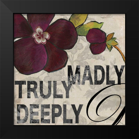 Madly - Mini Black Modern Wood Framed Art Print by Wilson, Aimee