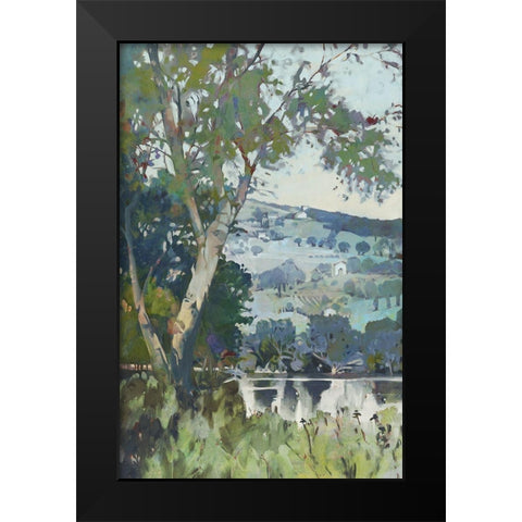 Lemon Landscape I Black Modern Wood Framed Art Print by Wilde, Susan