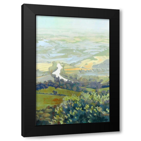 Lemon Landscape II Black Modern Wood Framed Art Print with Double Matting by Wilde, Susan
