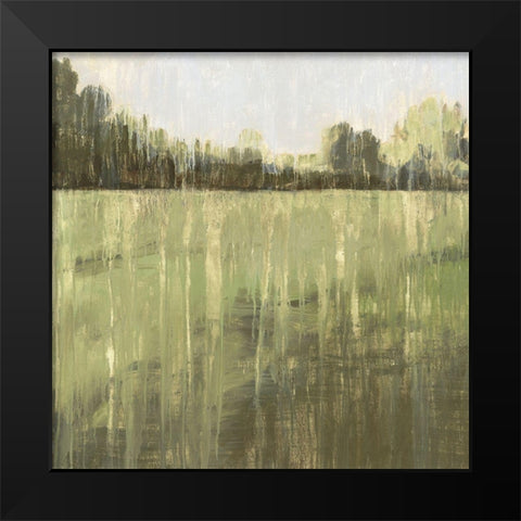 Green Field I  Black Modern Wood Framed Art Print by Wilde, Susan