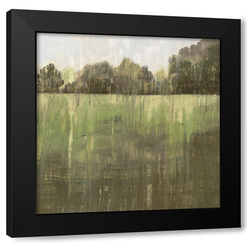 Green Field II  Black Modern Wood Framed Art Print by Wilde, Susan