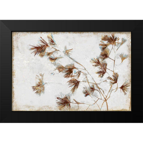 Golden Pine Braches II  Black Modern Wood Framed Art Print by Wilde, Susan