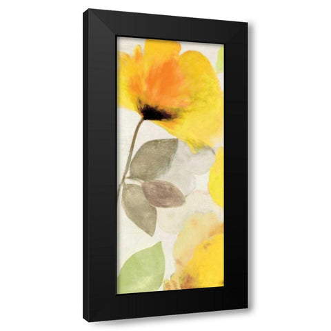 Happy Florals I - Mini Black Modern Wood Framed Art Print with Double Matting by Wilson, Aimee