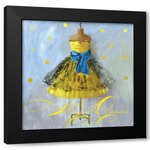 Yellow Dress  Black Modern Wood Framed Art Print with Double Matting by Wilson, Aimee