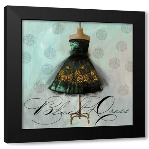 Black Dress Black Modern Wood Framed Art Print by Wilson, Aimee