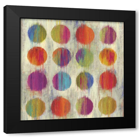 Ikat Dots I Black Modern Wood Framed Art Print by Wilson, Aimee