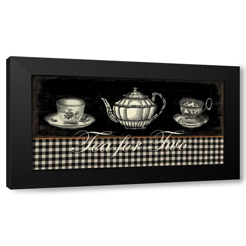 Tea for Two Black Modern Wood Framed Art Print with Double Matting by Wilson, Aimee