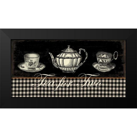 Tea for Two Black Modern Wood Framed Art Print by Wilson, Aimee