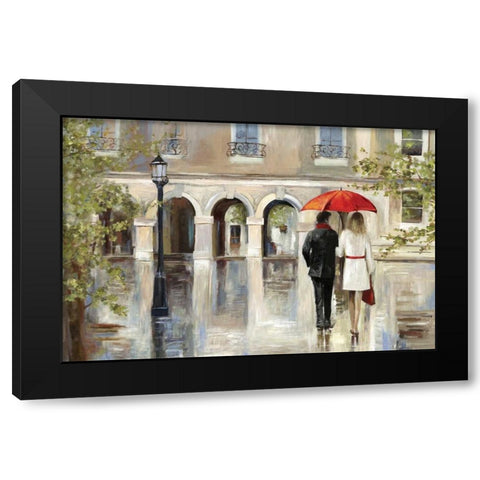 Rendezvous Black Modern Wood Framed Art Print with Double Matting by Wilson, Aimee