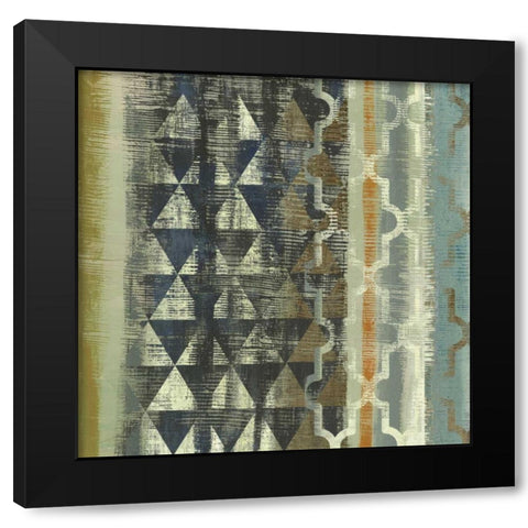 Tribal Moderne II - Mini Black Modern Wood Framed Art Print with Double Matting by Wilson, Aimee