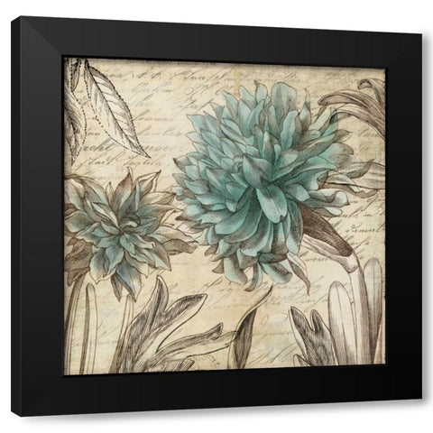 Blue Botanical I Black Modern Wood Framed Art Print by Wilson, Aimee