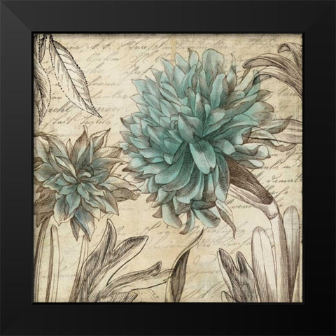 Blue Botanical I Black Modern Wood Framed Art Print by Wilson, Aimee