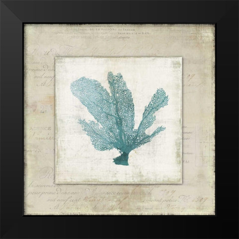 Chambray Coral I Black Modern Wood Framed Art Print by Wilson, Aimee