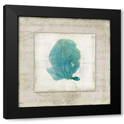 Chambray Coral II Black Modern Wood Framed Art Print by Wilson, Aimee